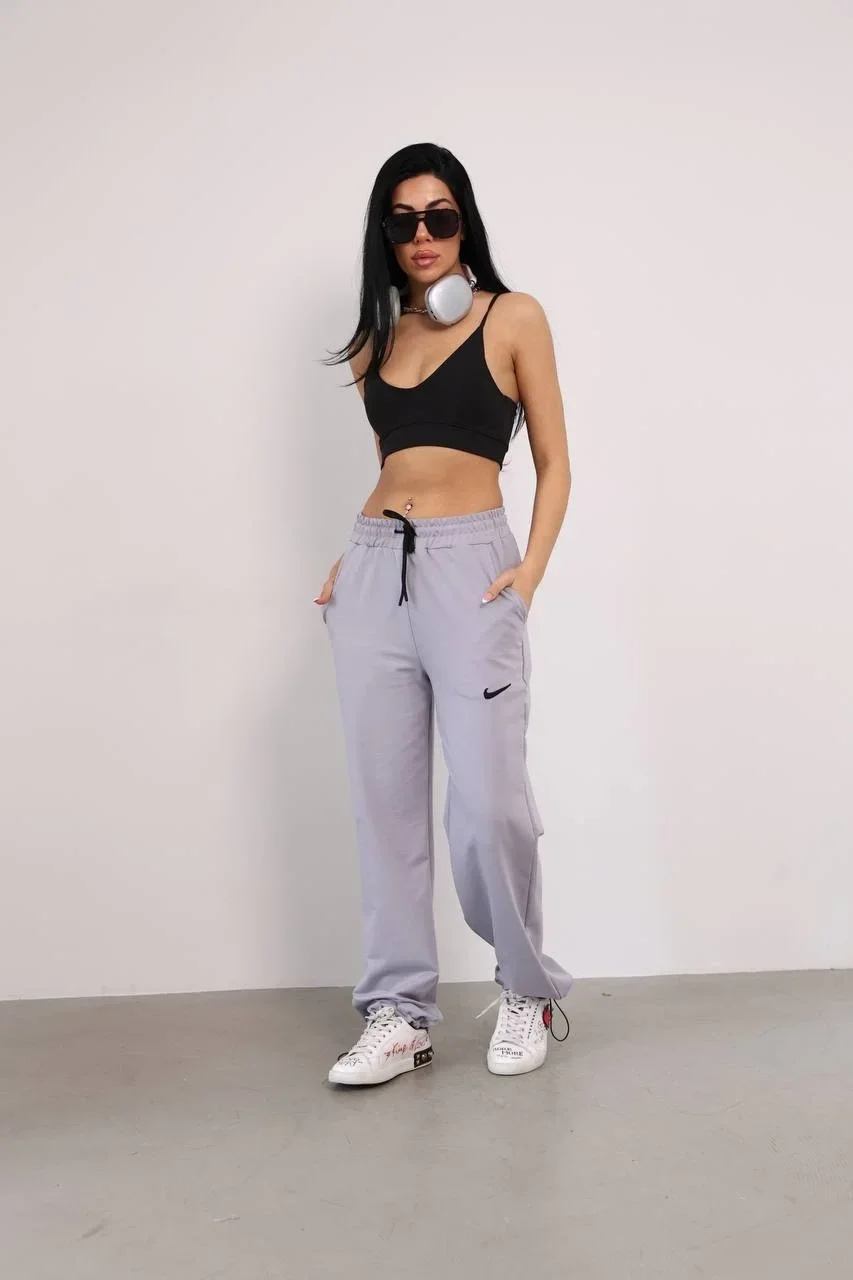 Gri NK İki İplik Paça Lastikli Eşofman