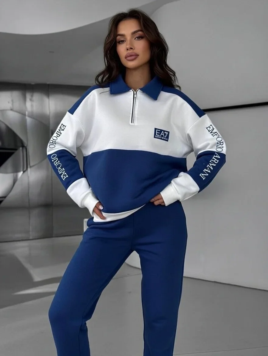 Mavi EA7 Fermuar Yaka Sweat