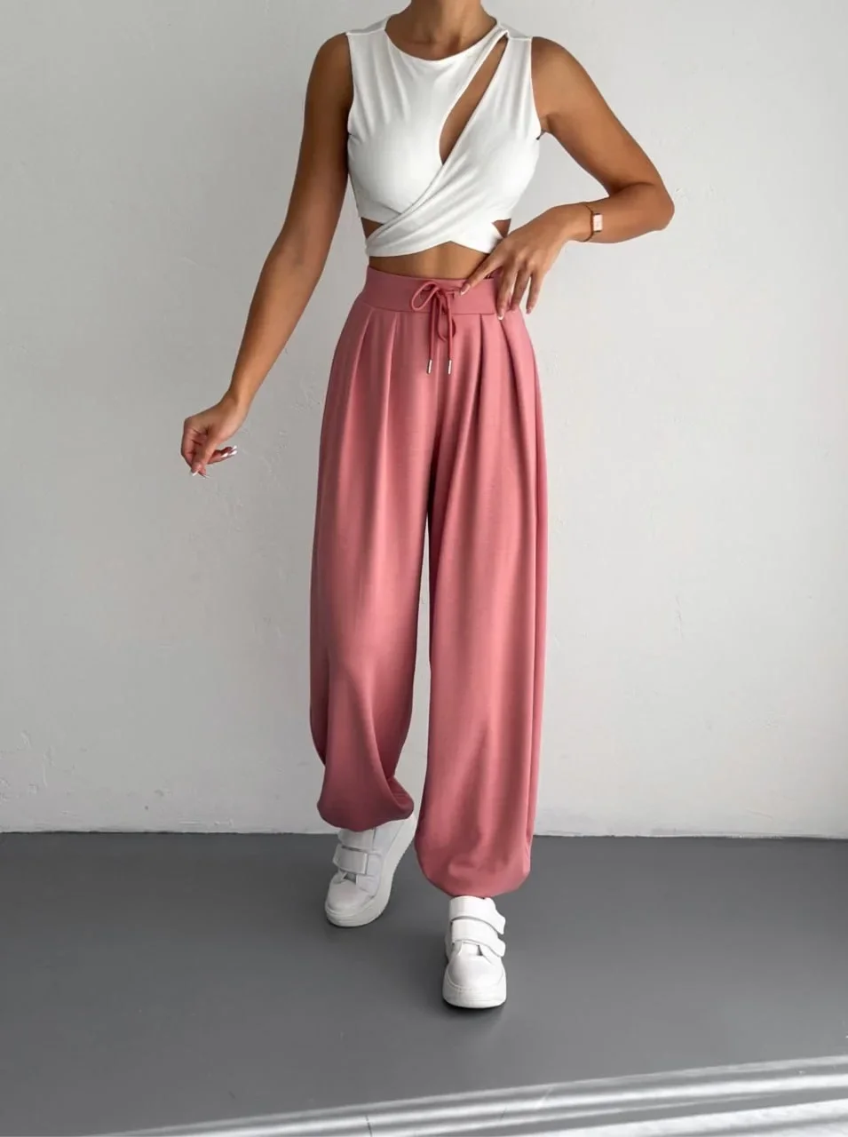 Pembe Oysho Modal Şalvar Pantolon