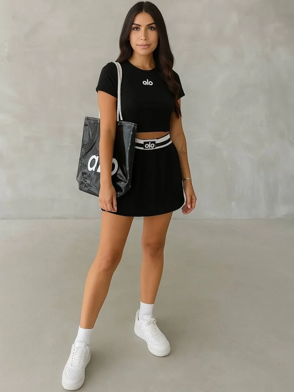 Siyah Alo Şeffaf Çanta