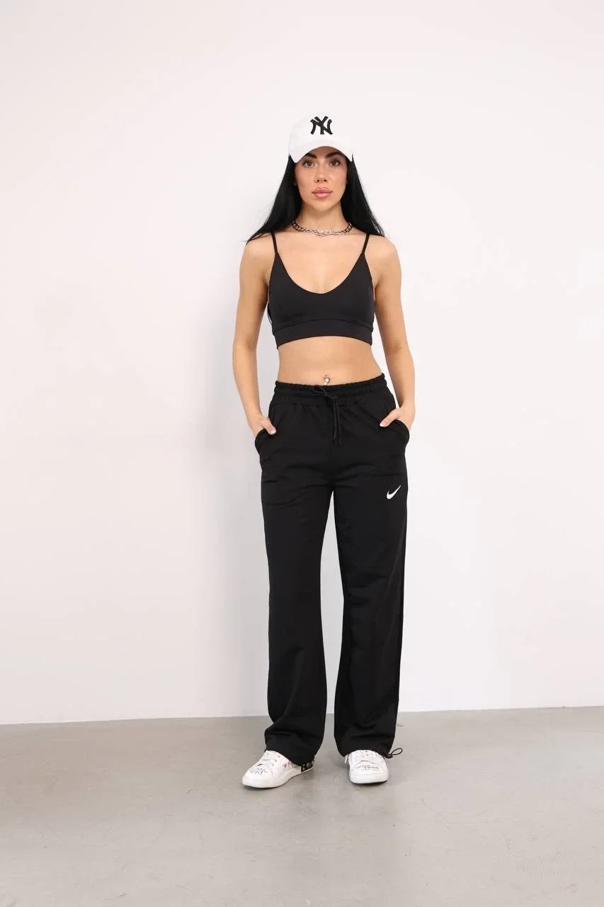 Siyah NK İki İplik Paça Lastikli Eşofman