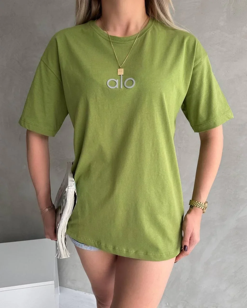 Yeşil Alo Süprem Oversize Tshirt