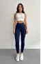 Lacivert Alo Yoga Şardonlu Sıkılaştırıcı Yüksek Bel Tayt