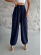 Lacivert Oysho Modal Kumaş Şalvar Pantolon