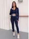 Lacivert Alo Ribana Üçlü Takım