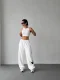 Beyaz NK Stoperli Oversize Unisex Eşofman