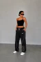 Siyah NK Arabiyeli Oversize Unisex Eşofman