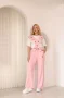 Pembe Polo Fularlı İkili Takım