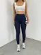 Lacivert Lock Dikiş Yüksek Bel Oysh Tayt