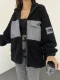 Siyah Nf Oversize Unisex Kıvırcık Kürklü Ceket