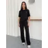 Siyah Lacoste Şeritli Modal İkili Takım