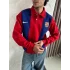 Kırmızı FCB Polo Yaka Unisex Oversize Sweat