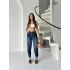 Mavi Çıt Çıt Paça Detay Balon Jean Pantolon
