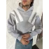 Gri ADD Omuz Şeritli Kapşonlu Unisex Oversize Sweat