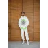 Beyaz SP5DER Kapşonlu Unisex Oversize Eşofman Takımı