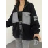 Siyah Nf Oversize Unisex Kıvırcık Kürklü Ceket