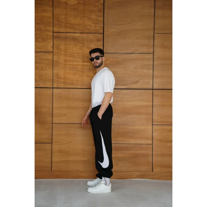 Siyah NK Big Logo Unisex Oversize Eşofman