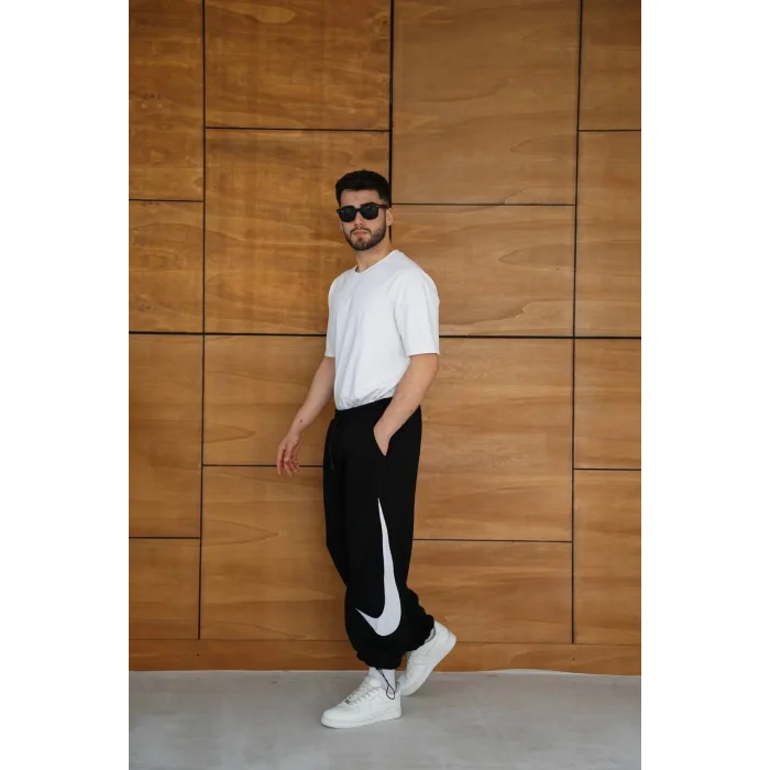 Siyah NK Big Logo Unisex Oversize Eşofman