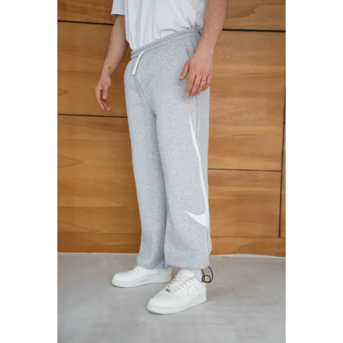 Gri NK Big Logo Unisex Oversize Eşofman