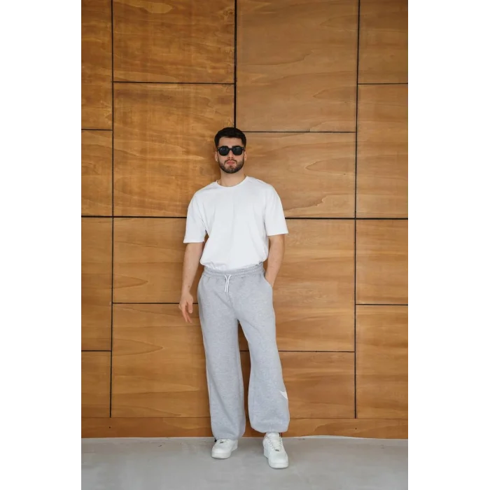 Gri NK Big Logo Unisex Oversize Eşofman