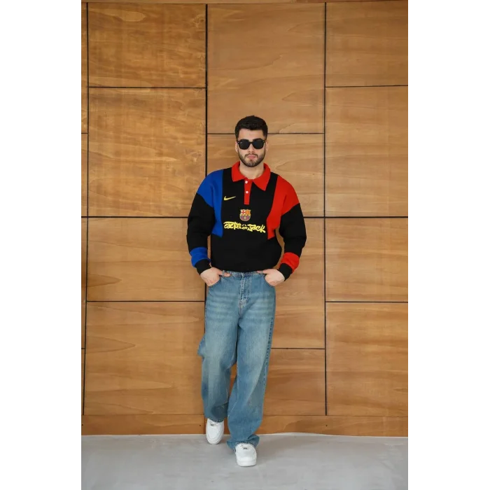 Siyah FCB Unisex Oversize Sweat