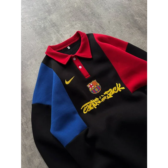 Siyah FCB Unisex Oversize Sweat