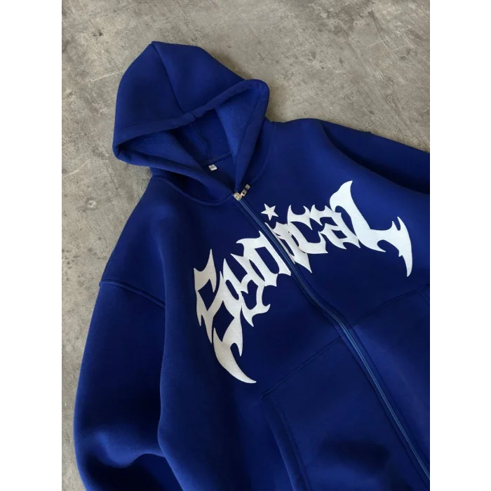 Mavi Synical Kapşonlu Unisex Oversize Sweat