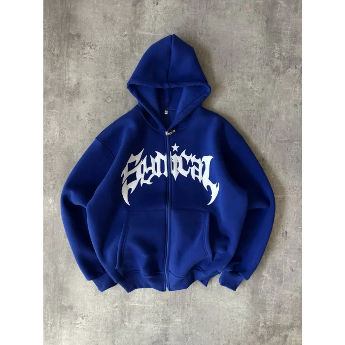 Mavi Synical Kapşonlu Unisex Oversize Sweat