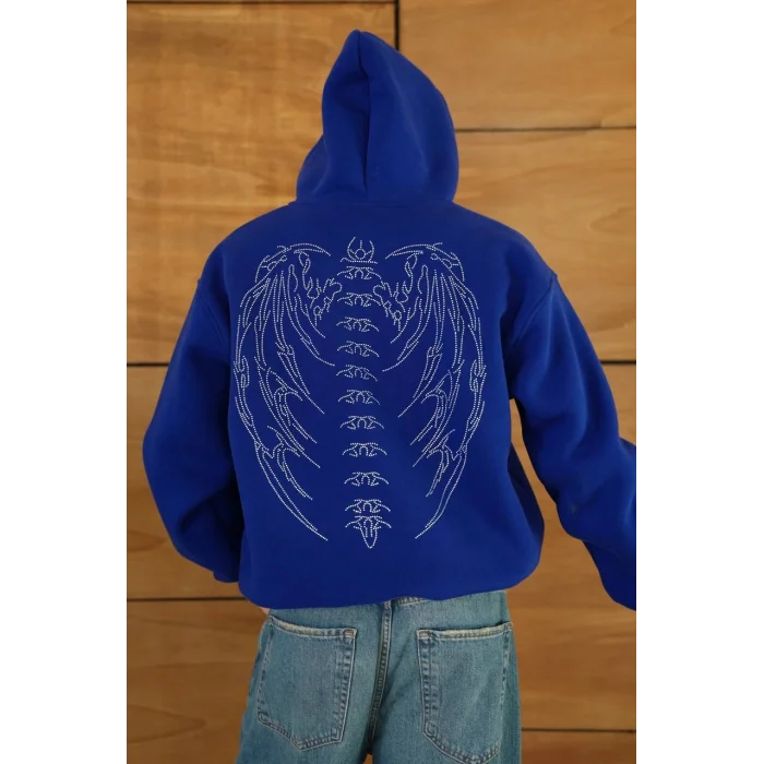 Mavi Synical Kapşonlu Unisex Oversize Sweat