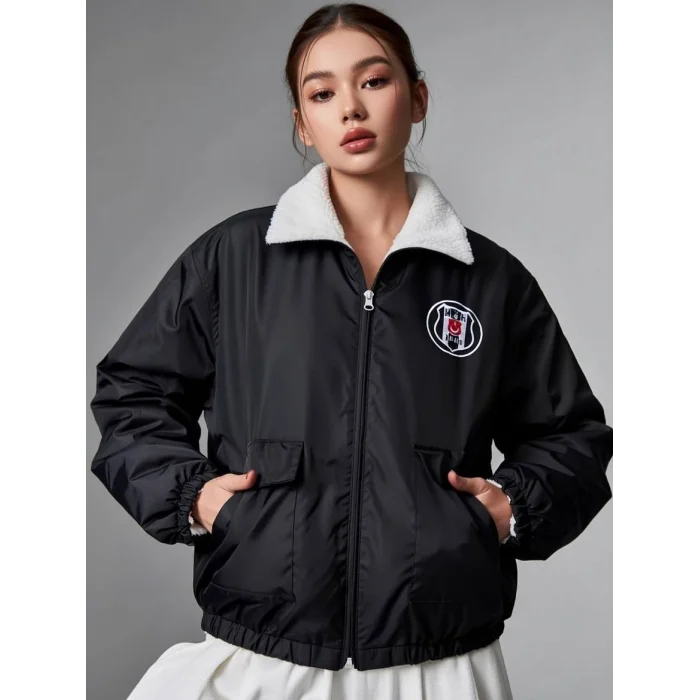 BJK Çift Taraflı Oversize Unisex Taraftar Mont