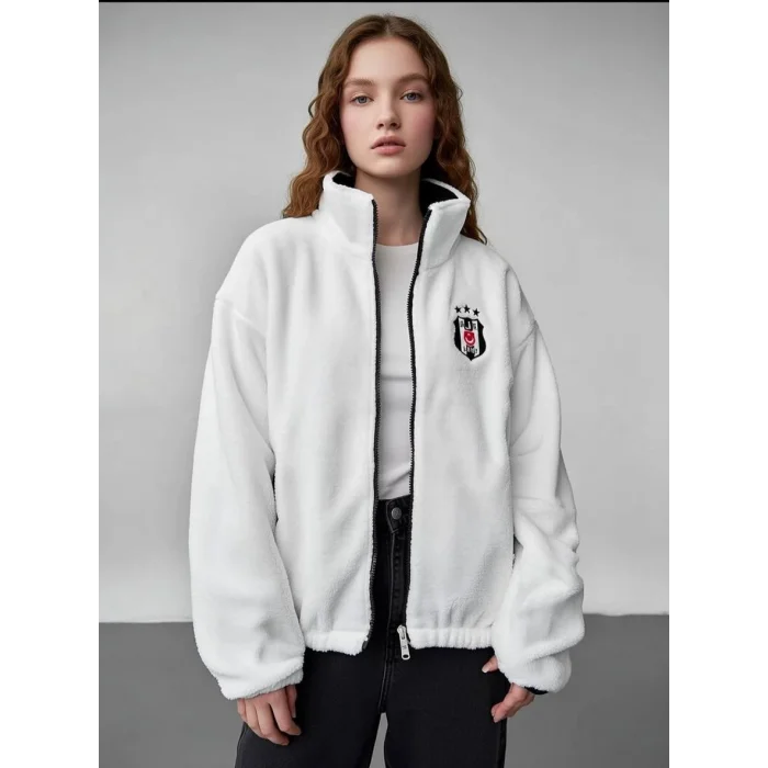 BJK Çift Taraflı Oversize Unisex Taraftar Mont