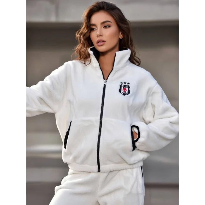 BJK Çift Taraflı Oversize Unisex Taraftar Mont