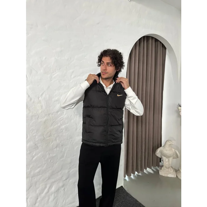 Siyah NK Back Logo Unisex Oversize Mont