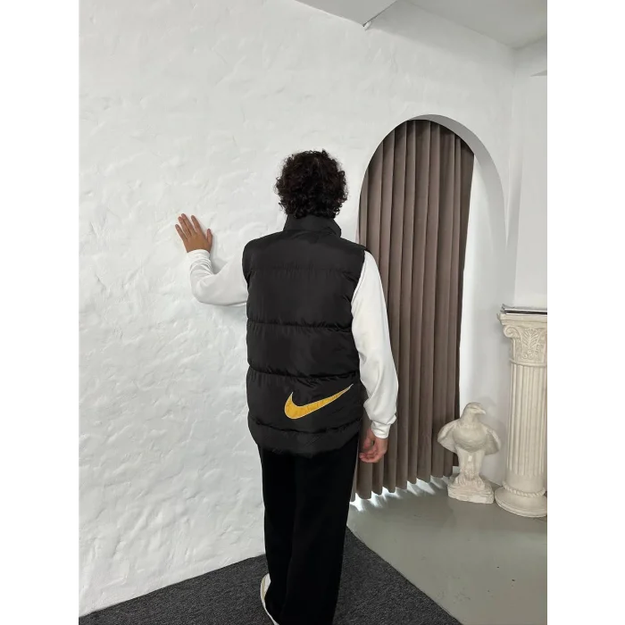 Siyah NK Back Logo Unisex Oversize Mont