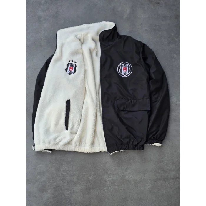 BJK Oversize Çift Taraflı Unisex Mont
