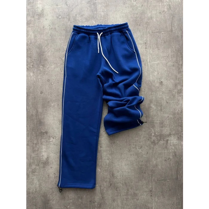 Mavi Basic Biyeli Unisex Oversize Eşofman