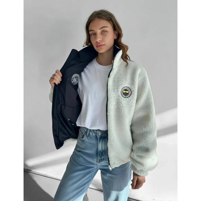 FB Çift Taraflı Oversize Unisex Taraftar Mont