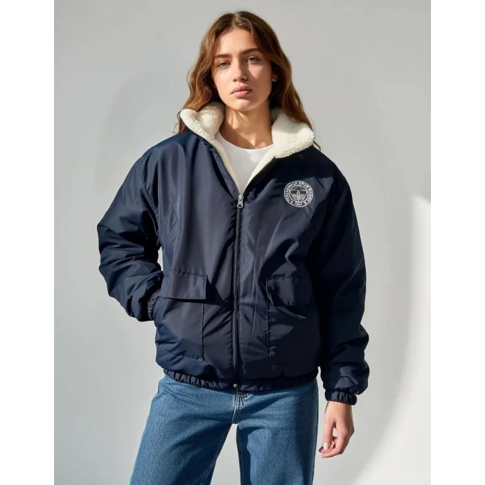 FB Çift Taraflı Oversize Unisex Taraftar Mont