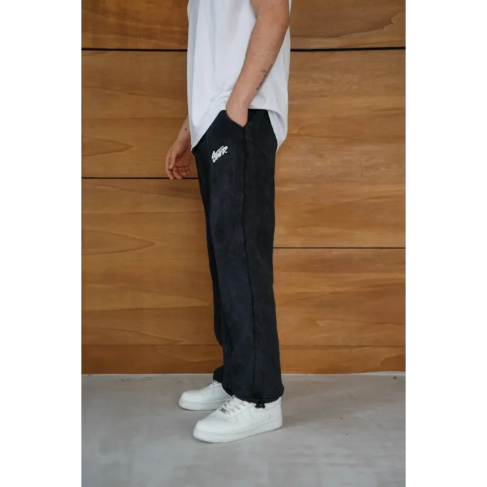 Siyah STWD Vintage Unisex Oversize Eşofman