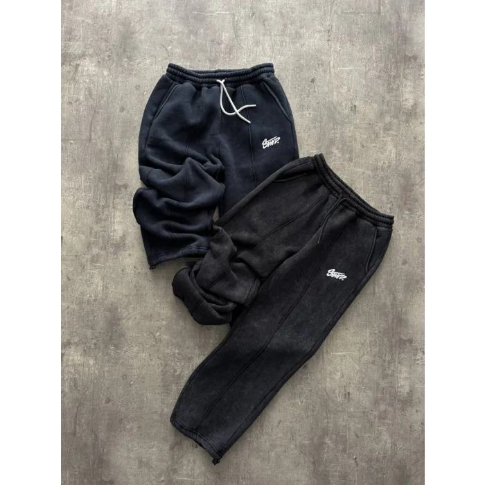 Siyah STWD Vintage Unisex Oversize Eşofman