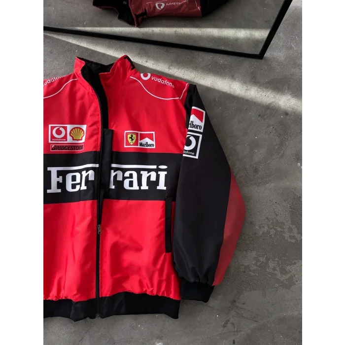 Kırmızı Ferrari İçi Astarlı Bumber Ceket