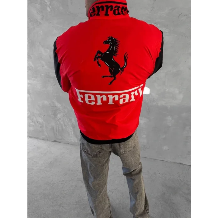 Kırmızı Ferrari İçi Astarlı Bumber Ceket