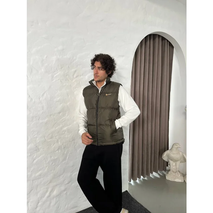 Haki NK Back Logo Unisex Oversize Mont