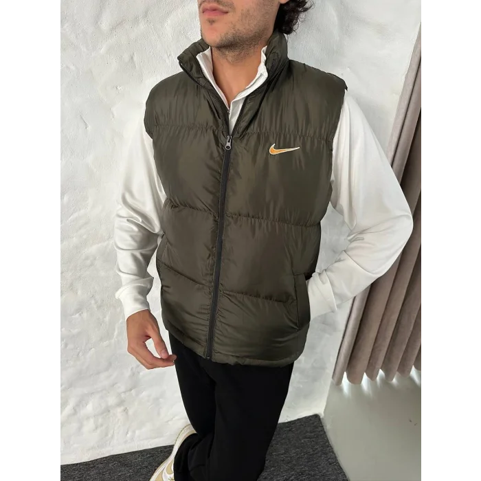 Haki NK Back Logo Unisex Oversize Mont