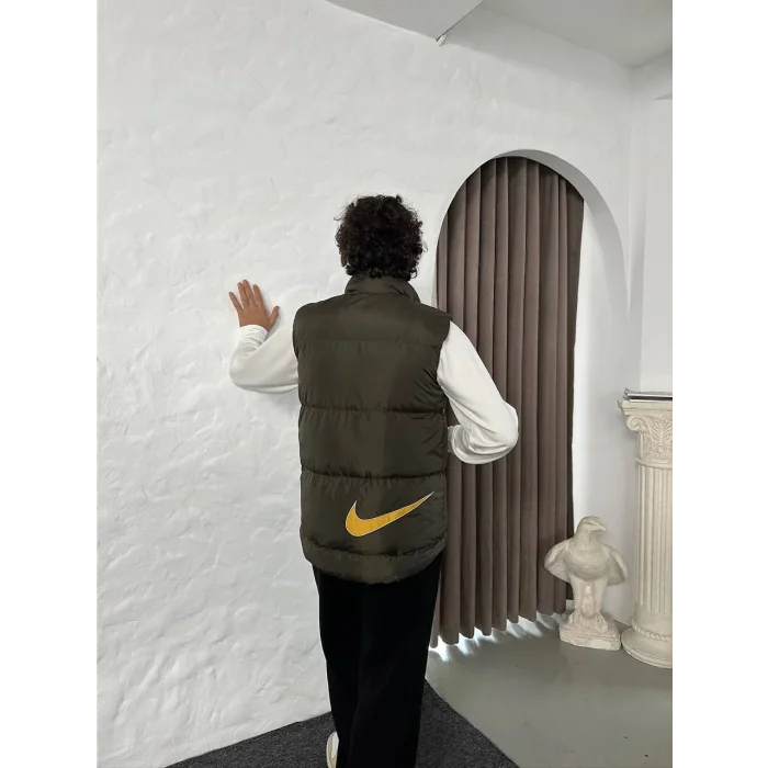 Haki NK Back Logo Unisex Oversize Mont