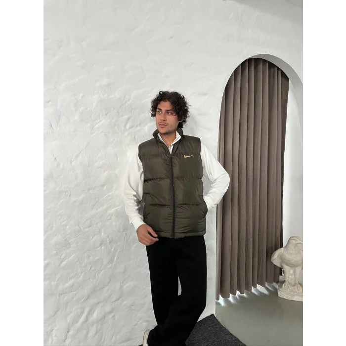 Haki NK Back Logo Unisex Oversize Mont