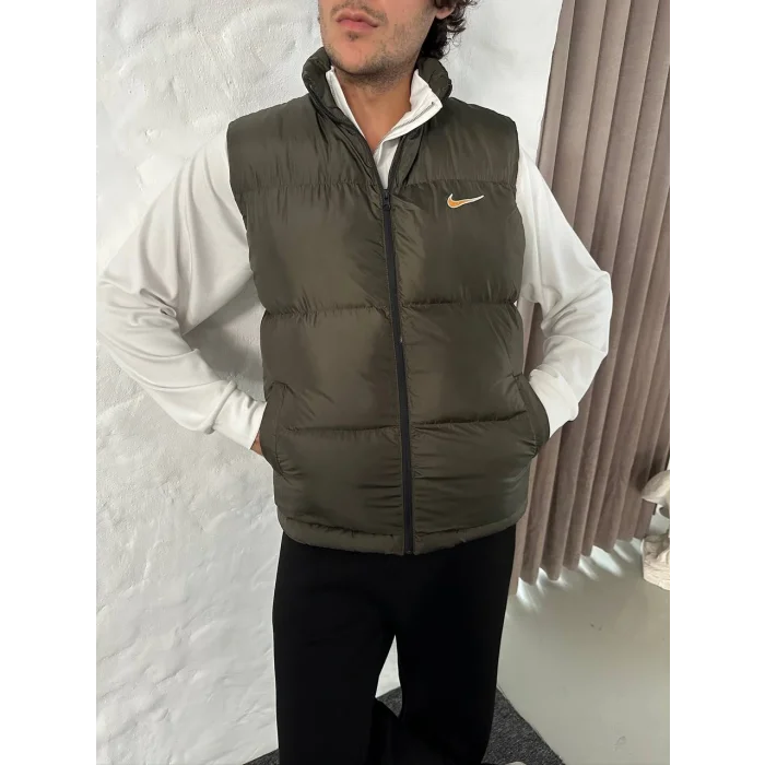 Haki NK Back Logo Unisex Oversize Mont