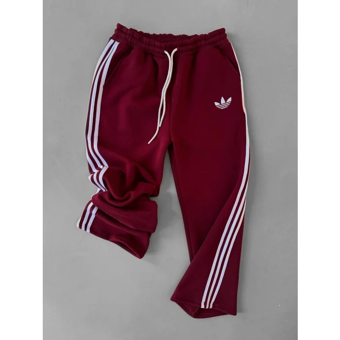 Bordo ADD Düğme Bağcıklı Oversize Eşofman Takımı