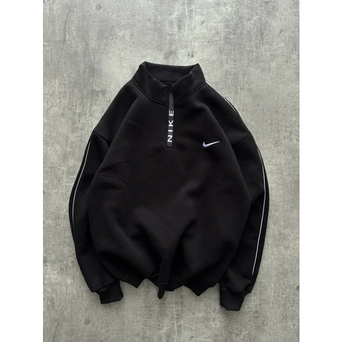 Siyah NK Kol Biyeli Unisex Oversize Sweat