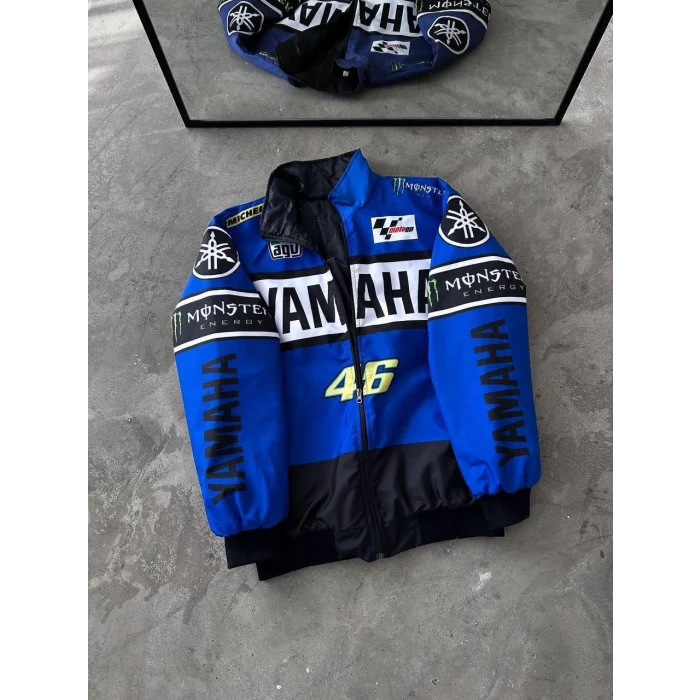 Mavi Yamaha İçi Astarlı Bumber Ceket